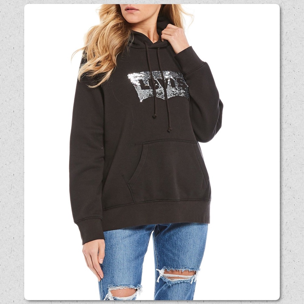 LEVI’S Women’s Sequin-Graphic Sport Hoodie